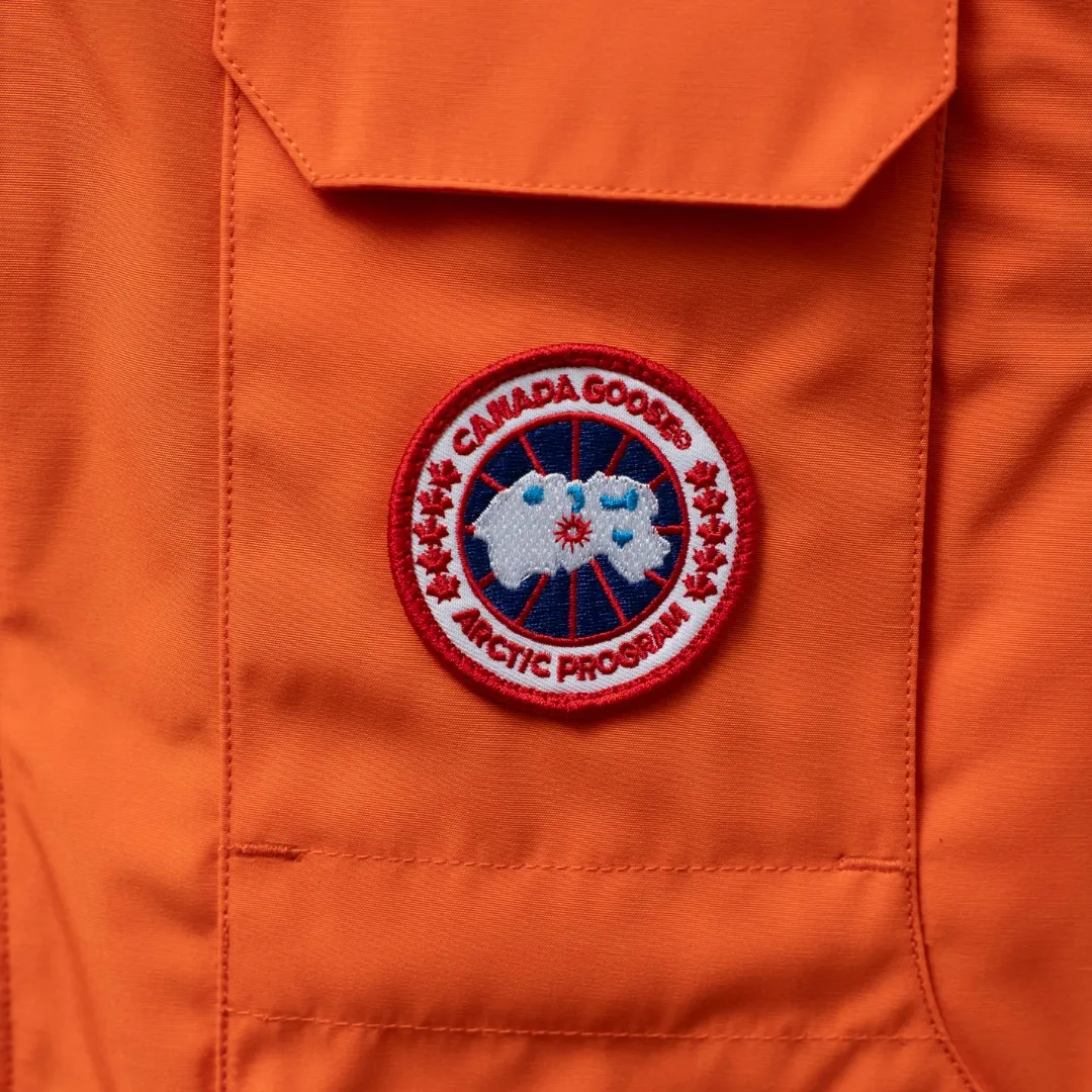 P660 CANADA GOOSE丨Canada Goose C08 children's clothing, children's hooded down jacket Color: Orange Size: 110-160